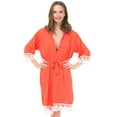 thumbnail image 1 of MR & Mrs Right Kimono Robes for Woman Cotton Bride and Bridesmaid Robes,Wedding Party-Orange color, 1 of 3