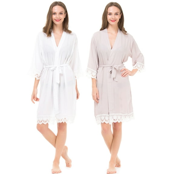MR & Mrs Right Kimono Robes for Woman Cotton Bride and Bridesmaid Robes,Wedding Party -white color