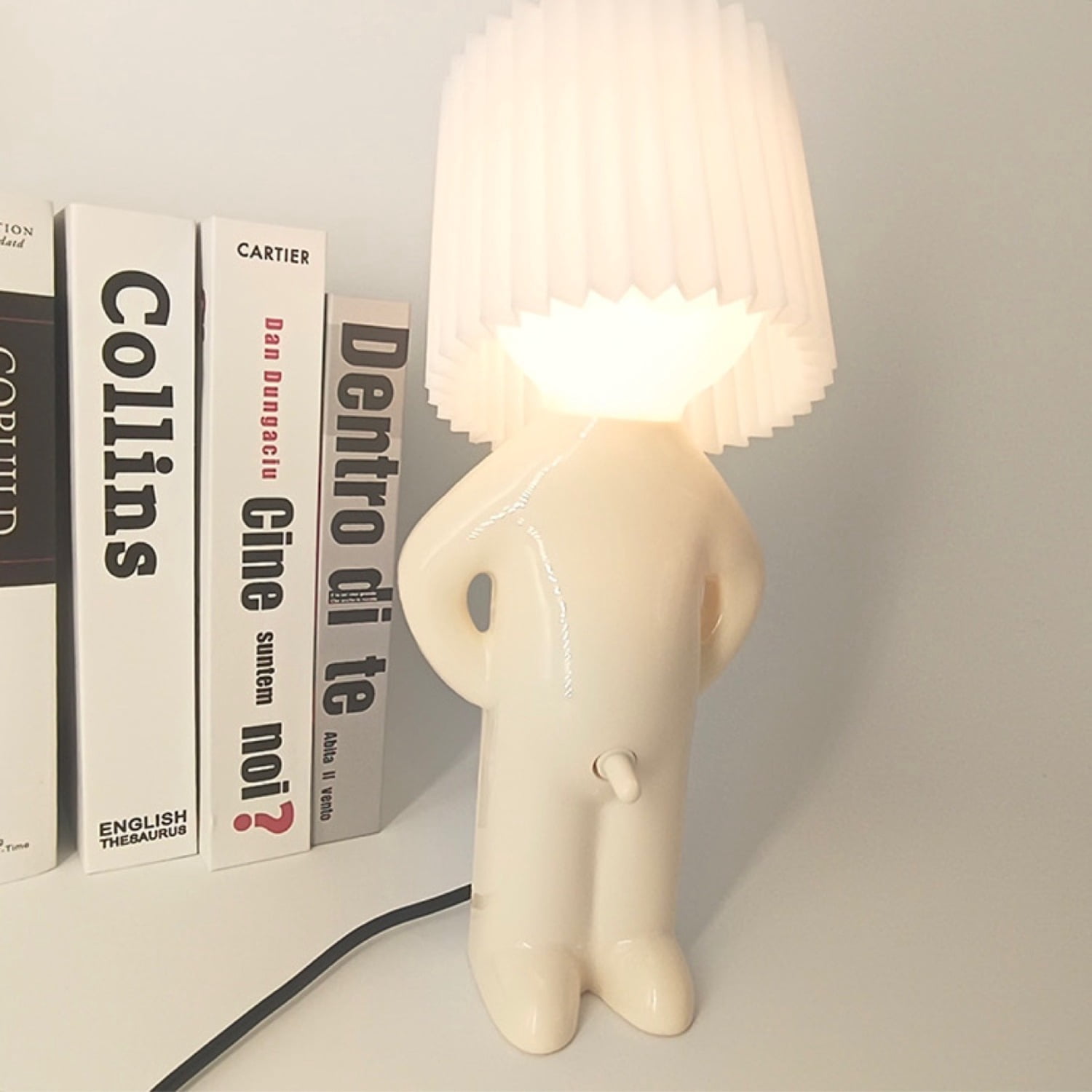 MR P Shy Boy Table Lamp, Creative and Cute Night Light with Touch Control, Desk Lamp for Kids Room, Bedroom, or Decor, Warm Light, Fun and Functional Gift Idea