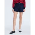 thumbnail image 1 of Free Assembly Women's and Women's Plus Patch Pocket Denim Shorts, 4" Inseam, Sizes 0-28W, 1 of 5
