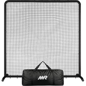 MR Professional Baseball Pitching Screen 10x10FT, Baseball Softball Pitching Net Protective Screen for Field, Large Steel Frame Square Fungo Screen for Training