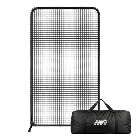 MR Professional Baseball Pitching Screen 7x4FT, Baseball Softball Portable Batting Screen, Protective Pitcher Safety Net