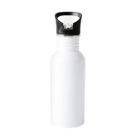 MR.R 20oz Sublimation Blanks White Stainless Steel Water Bottles,Travel Bottle with Straw Top Lid for Sports,600ml