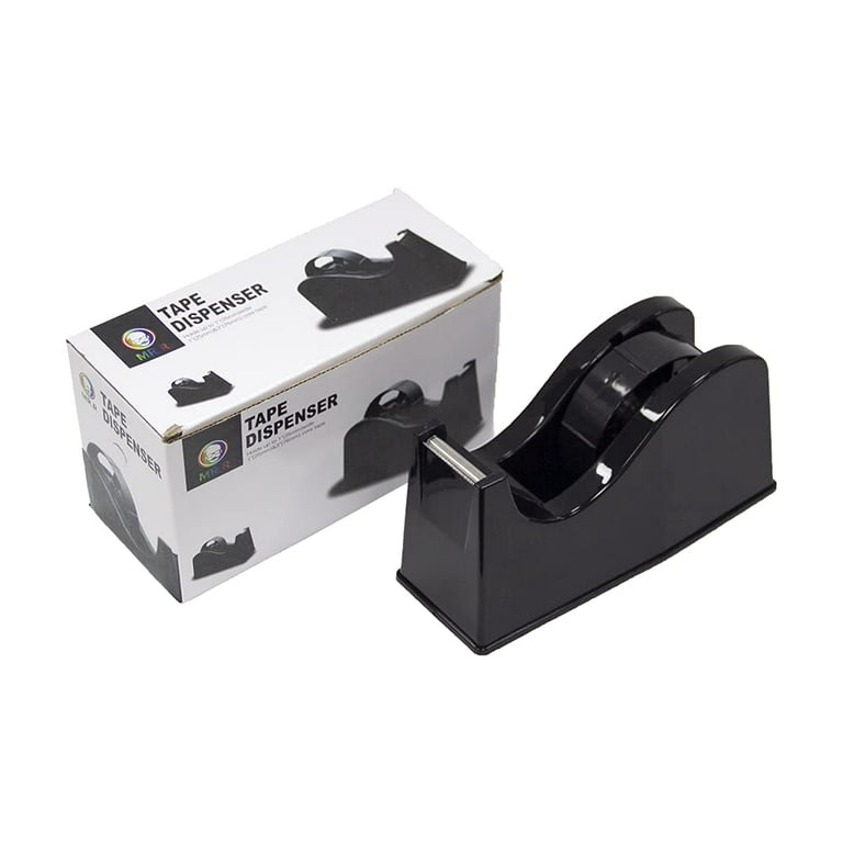 MR.R Desktop Tape Dispenser, Masking Tape Dispenser, Adhesvie Roll Holder  with Weight Nonskid Base Black for Heat Press Transfer Printing Tape (Fits  1'' & 3'' Core) 