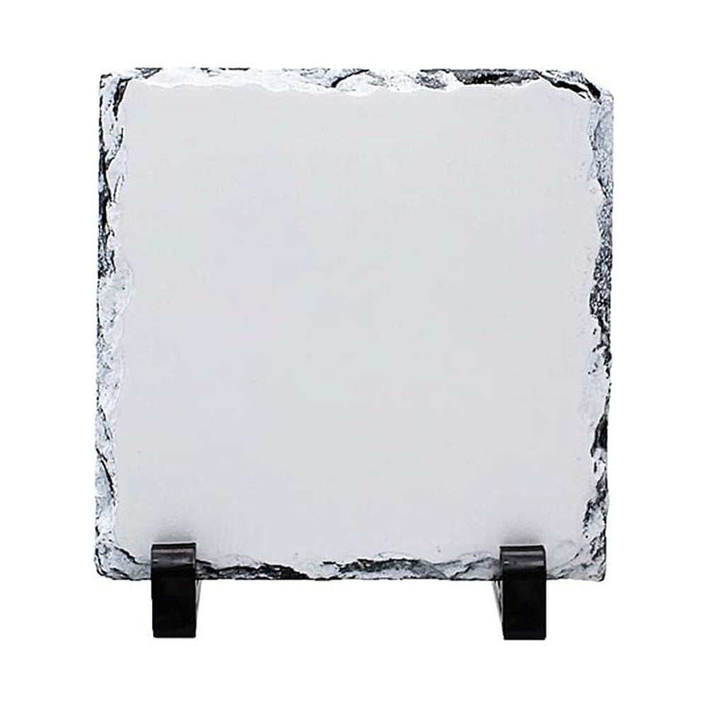 MR.R Sublimation Blanc Rectangulaire Rock Slate Photo Plaque Photo Frame, Personnalisé Cadre Photo Nouveauté pour Mariage, Anniversaire, Naissance de bébé, 6,3 x 11,8 pouces 16x30cm MR.R Sublimation Blanc Rectangulaire Rock Slate Photo Plaque Photo Frame, Personnalisé Cadre Photo Nouveauté pour Mariage, Anniversaire, Naissance de bébé, 6,3 x 11,8 pouces 16x30cm