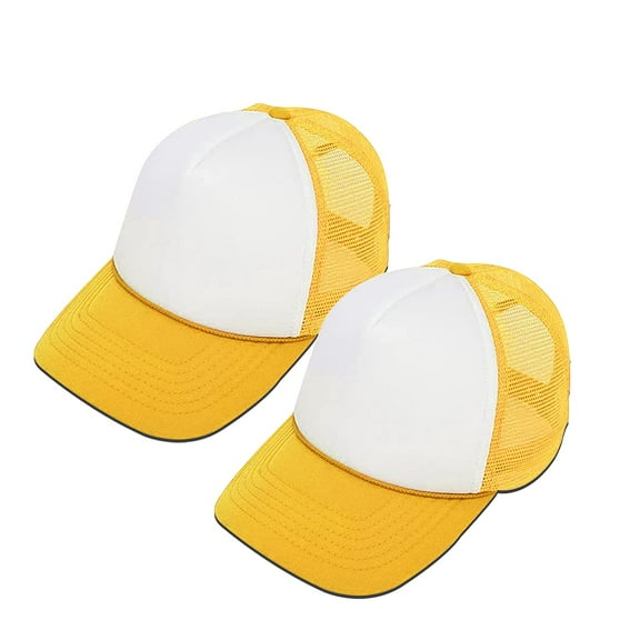 MR.R Sublimation Blanks Polyester Mesh Cap Mesh Hat Two Tone Trucker Summer Mesh Cap with Adjustable Snapback,2pcs