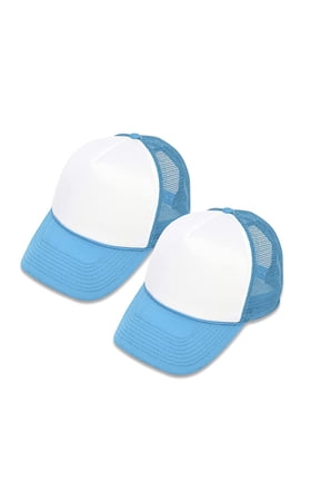 Sublimation Blanks Polyester Mesh Cap Mesh Hat Two Tone Trucker Summer Mesh Cap with Adjustable Snapback,2pcs