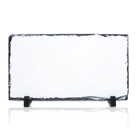 MR.R Sublimation Blanks Rectangle Rock Slate Photo Plaque Picture Frame, Customized Photo Frame Novelty for Wedding,Birthday,Baby Birth 4.7x8.6 inch 12x22cm
