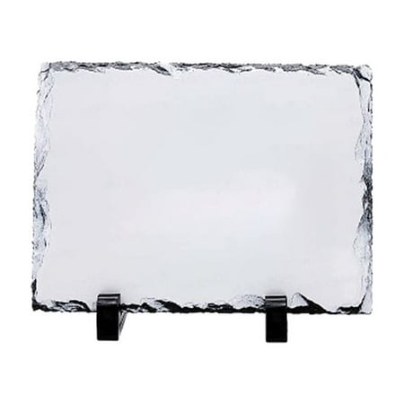 MR.R Sublimation Blanks Rectangular Rock Slate Photo Plaque Picture Frame, Customized Photo Frame Novelty for Wedding,Birthday,Baby Birth,5.9x7.88 inch