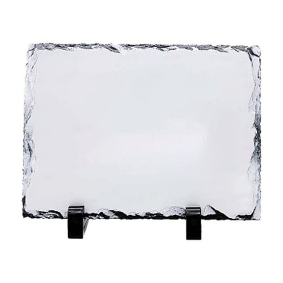 MR.R Sublimation Blanks Rectangular Rock Slate Photo Plaque Picture Frame, Customized Photo Frame Novelty for Wedding,Birthday,Baby Birth,5.9x7.88 inch