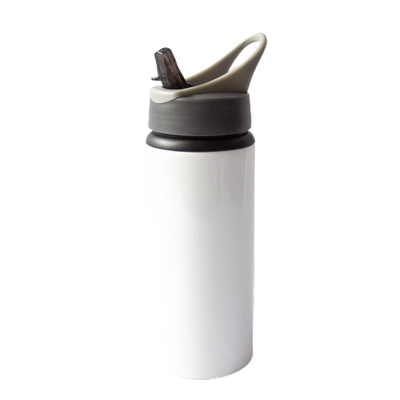 MR.R Sublimation Blanks White Sport Aluminum Bottle Portable Gray Laptop Lid 600ml for Mug Heat Press Transfer Printing