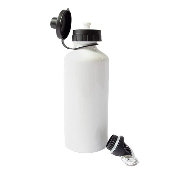 MR.R Sublimation Blanks White Sport Aluminum Bottle Portable Two Tops Bottle 600ml for Heat Press Transfer Printing