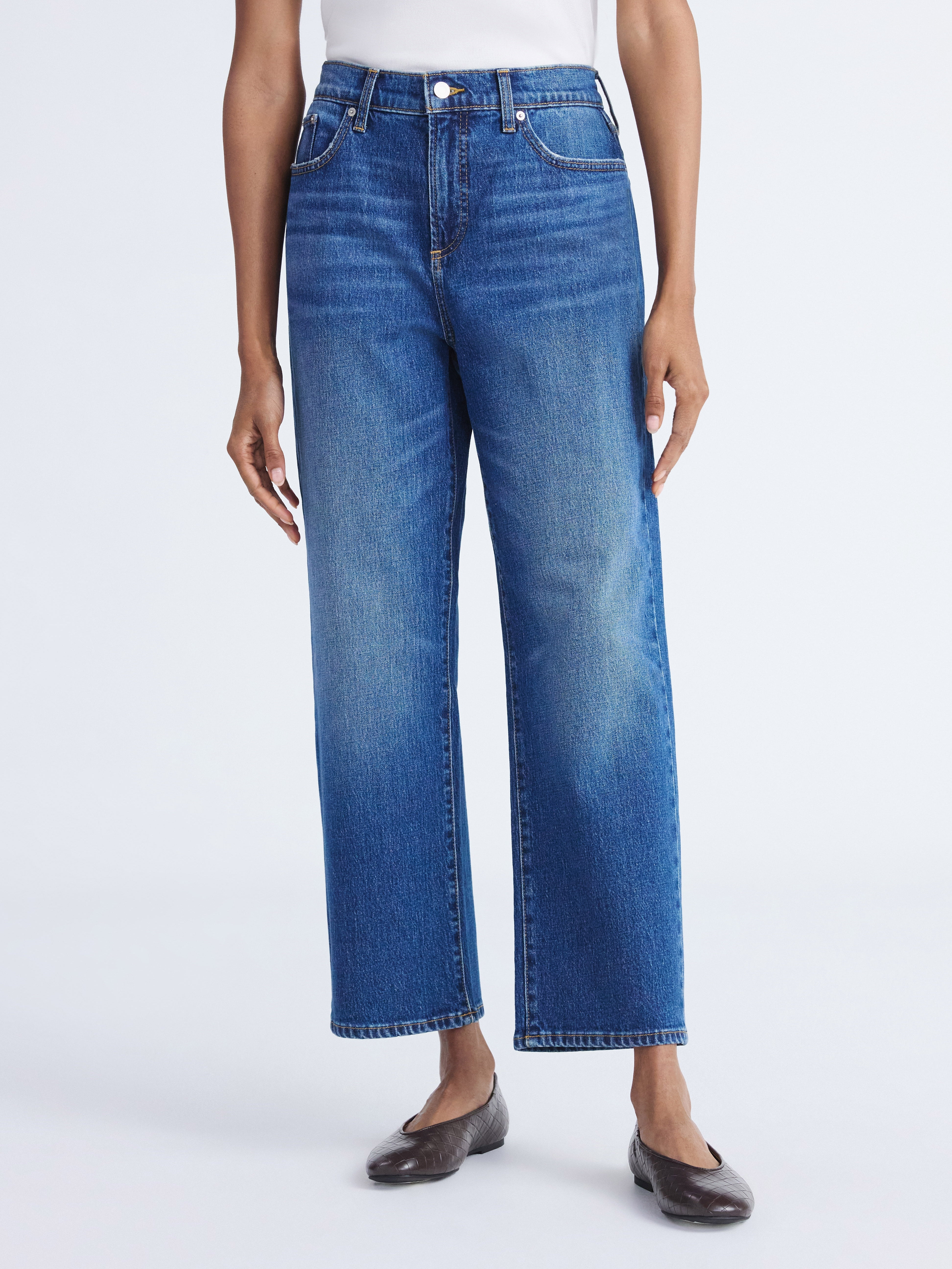 Free Assembly Women's Midrise Relaxed Ankle Jeans, 27.5" Inseam Sizes 0-18