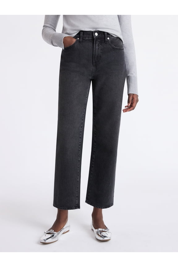 Women's Midrise Relaxed Ankle Jeans, 27.5" Inseam Sizes 0-18