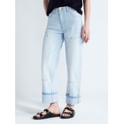 Women's and Women's Plus Mid Rise Relaxed Carpenter Jeans, Sizes 0-26W