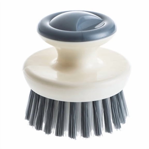 MR.SIGA Dish Scrub Brush, Palm Brush Dish Scrubber with Ergonomic Grip, Kitchen Brushes for Dishes, Gray, Pack of 2