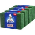 thumbnail image 1 of MR.SIGA Heavy Duty Scouring Pads, Household Scrubber for Kitchen, Sink, Dish, 24-Pack, 3.9 x 5.9 inch (10 x 15 cm), Green, 1 of 7
