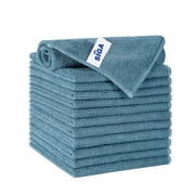 MR.SIGA Microfiber Cleaning Cloth, All-Purpose Microfiber Towels, Streak Free Cleaning Rags, Pack of 12, Navy, 11.8 x 11.8 inch