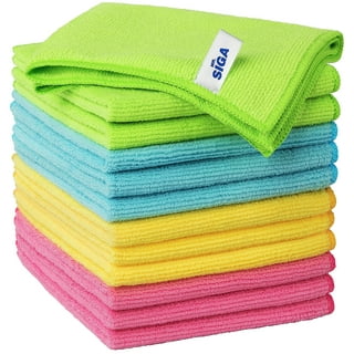 Mastertop Microfiber Cleaning Cloth Towels,Reusable Dust Rags Dish Cloths  for Housekeeping,48 Pcs Set