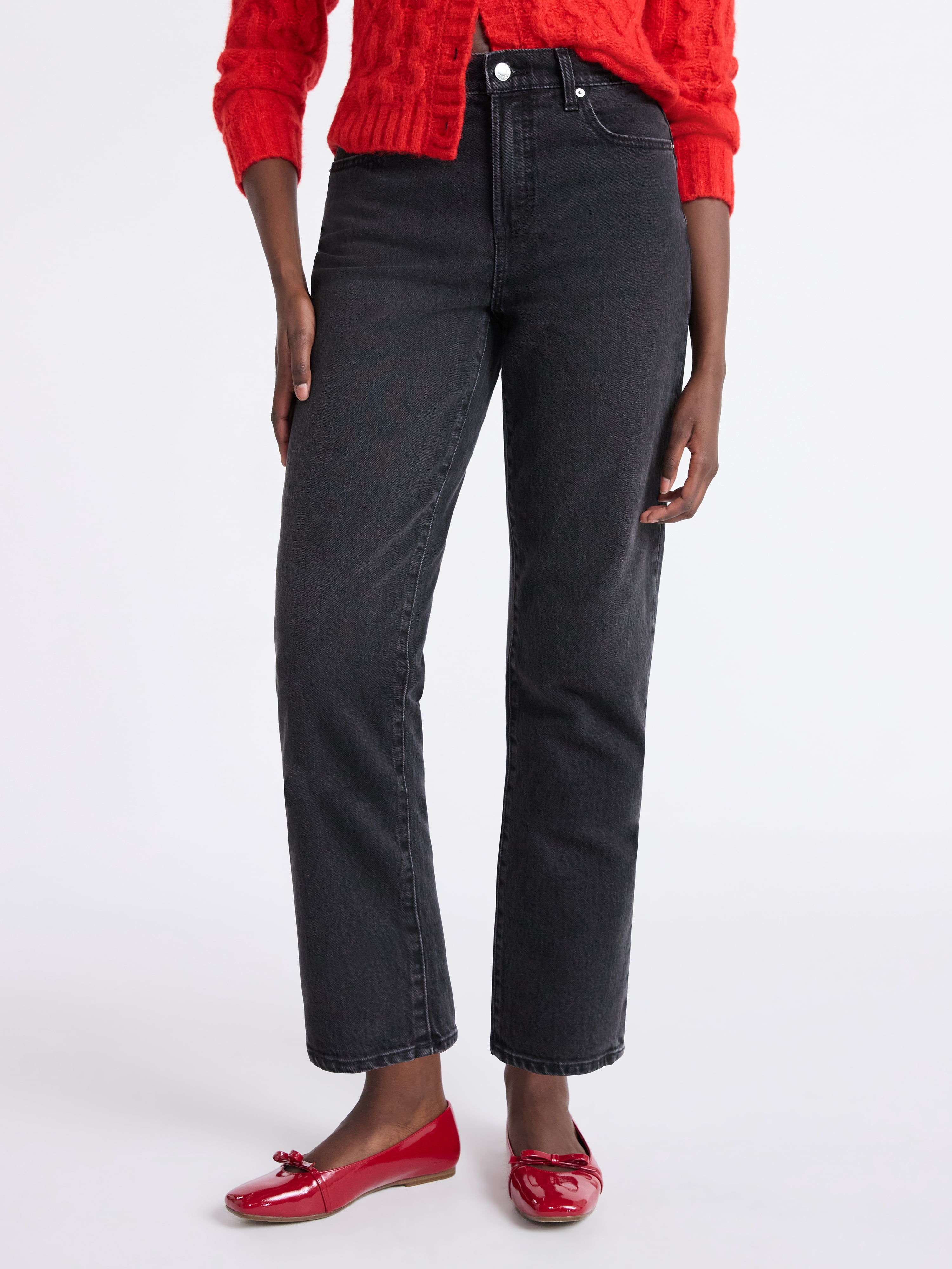 Free Assembly Women's Mid Rise Ankle Length Slim Jeans, 27" Inseam, Sizes 0-18