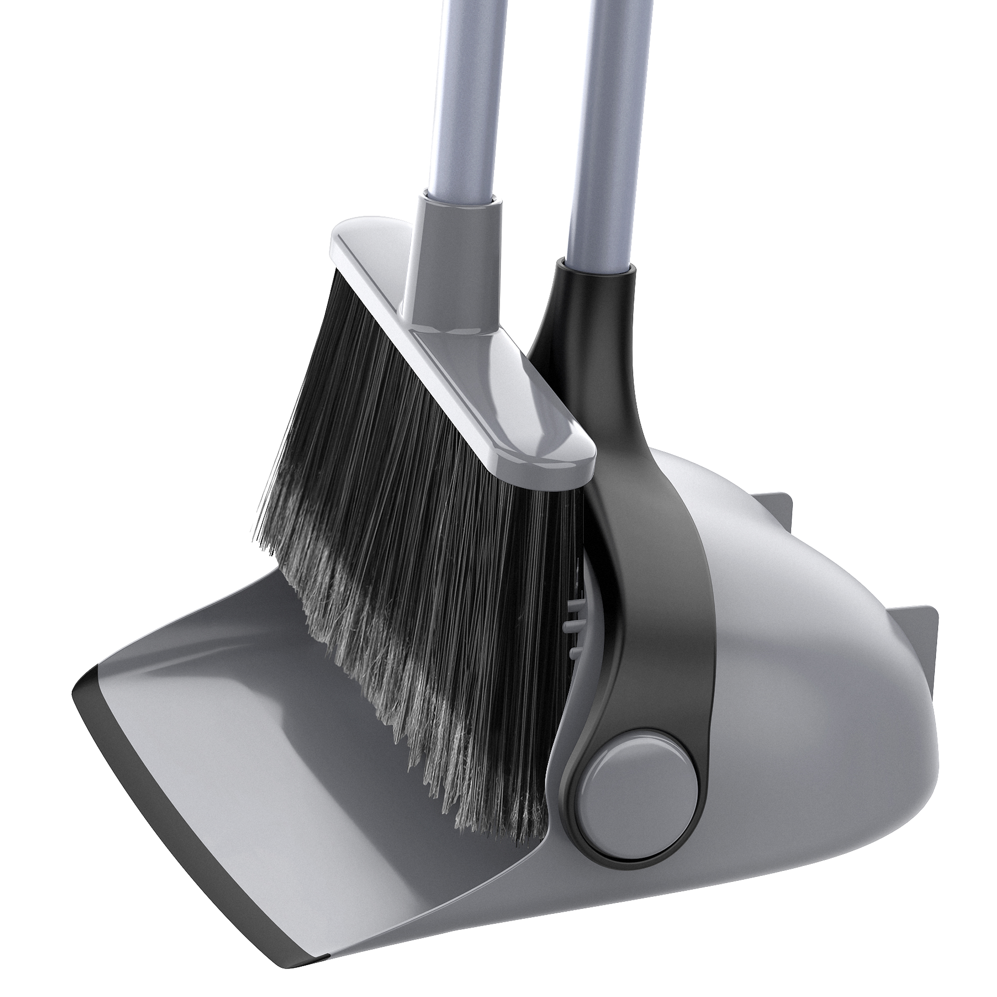 "Lobby Pro Upright Dustpan With Wheels, 12.5w X 37h, Polypropylene With