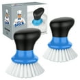 thumbnail image 1 of MR.Siga Dish Scrub Brush, Palm Brush Dish Scrubber with Grip, Nylon Brush,Blue, Pack of 2, 1 of 8