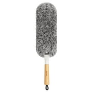 MR.Siga Lint Free Microfiber Duster with Bamboo Handle ,Reusable Duster for Household Cleaning,Gray