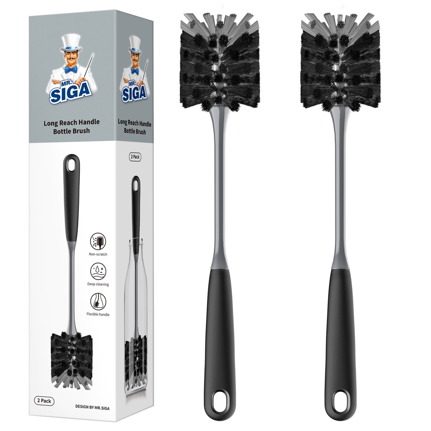 MR.SIGA Long Handle Bottle Brush