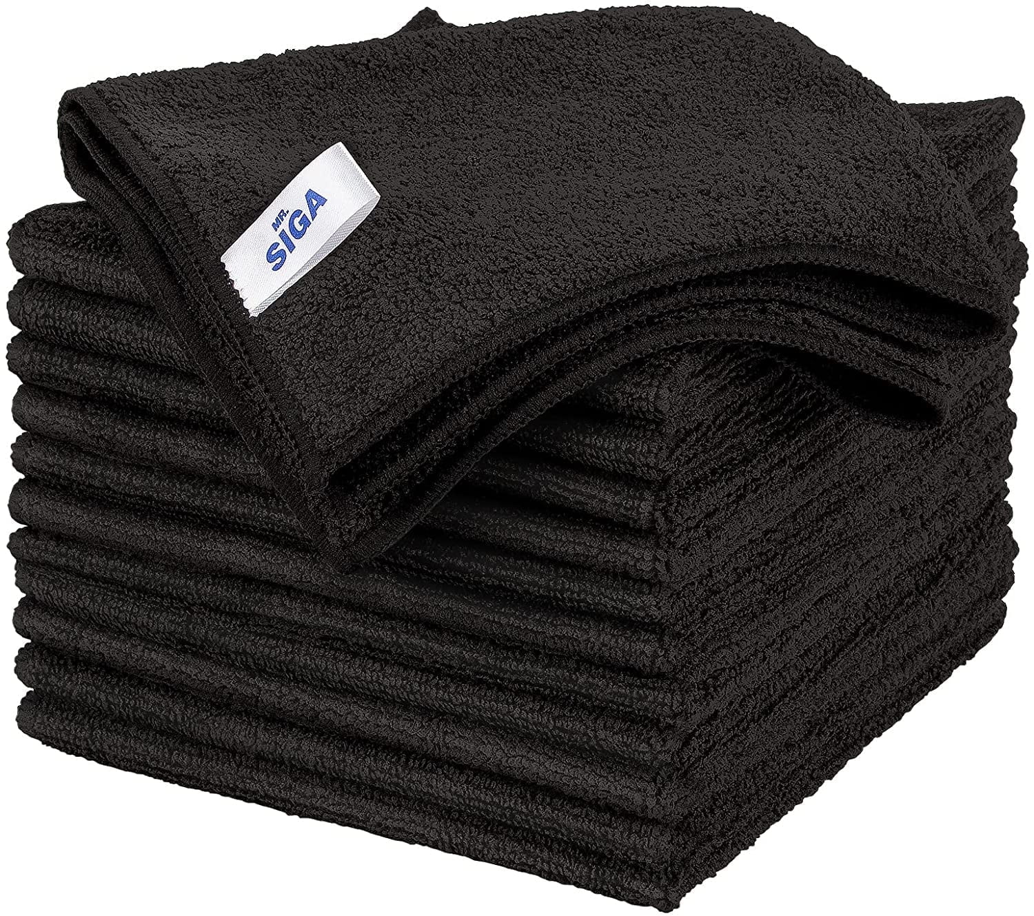 MR.SIGA Professional Premium Microfiber Towels for Household Cleaning, Dual-Sided Car Washing and Detailing, 15.7 x 23.6 inch, 6 Pack