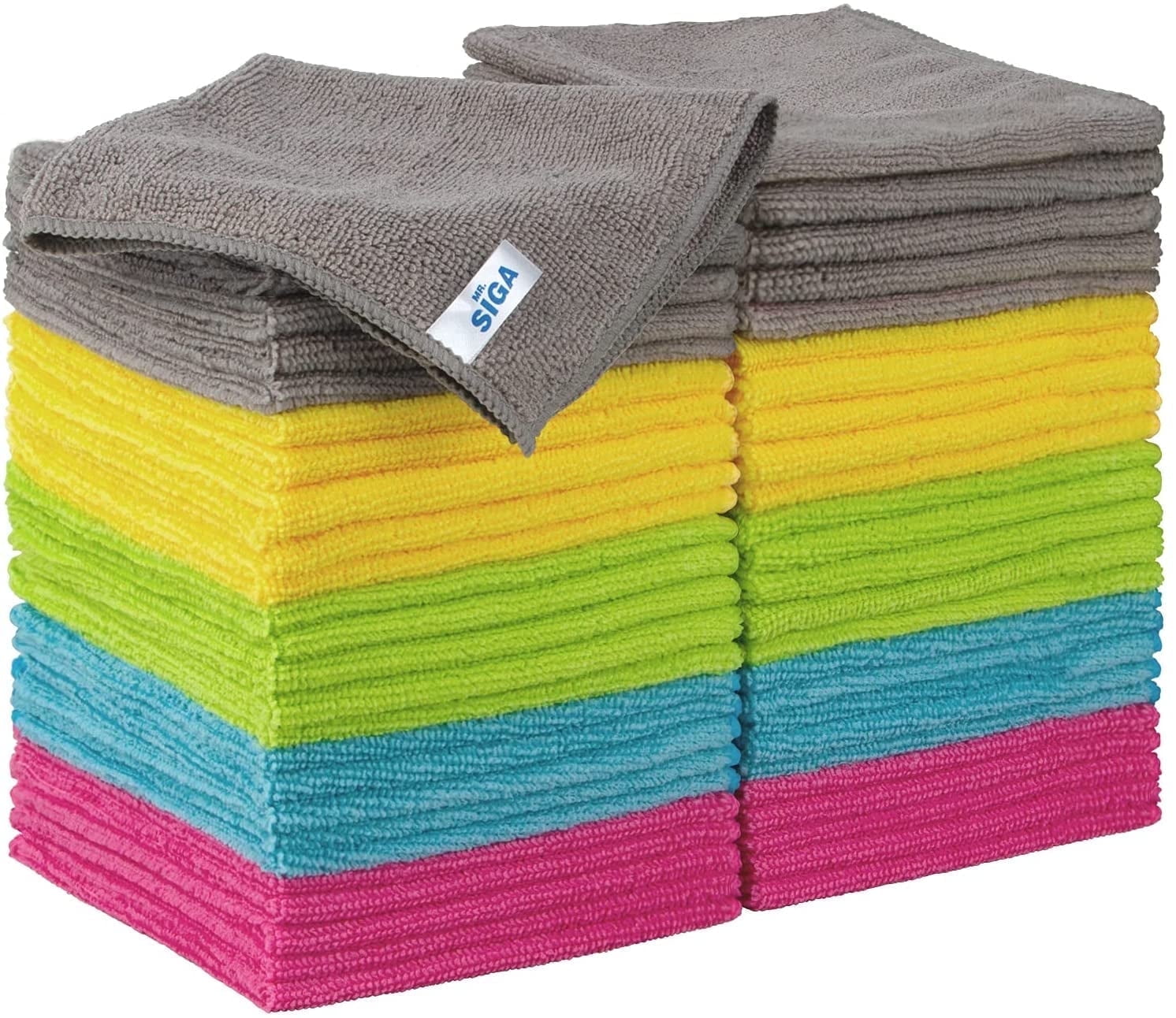 MR.Siga Microfiber Cleaning Cloth, All-Purpose Cleaning Towels, 50 Pack, Size 11.8"x 11.8"
