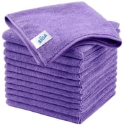 MR.Siga Microfiber Cleaning Cloths, All-Purpose Microfiber Towels, Streak Free Cleaning Rags, Pack of 12, Purple, Size 32 x 32 cm12.6 x 12.6 inch