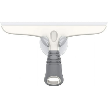 MR.Siga Multi-Purpose Heavy Duty Silicon Squeegee for Window, Glass, Includes Suction Hook, 10 inch, White & Grey, 1 Pack