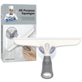 thumbnail image 1 of MR.SIGA Multi-Purpose Heavy Duty Silicon Squeegee for Window, Glass, Includes Suction Hook, 10 inch, White & Grey, 1 Pack, 1 of 9