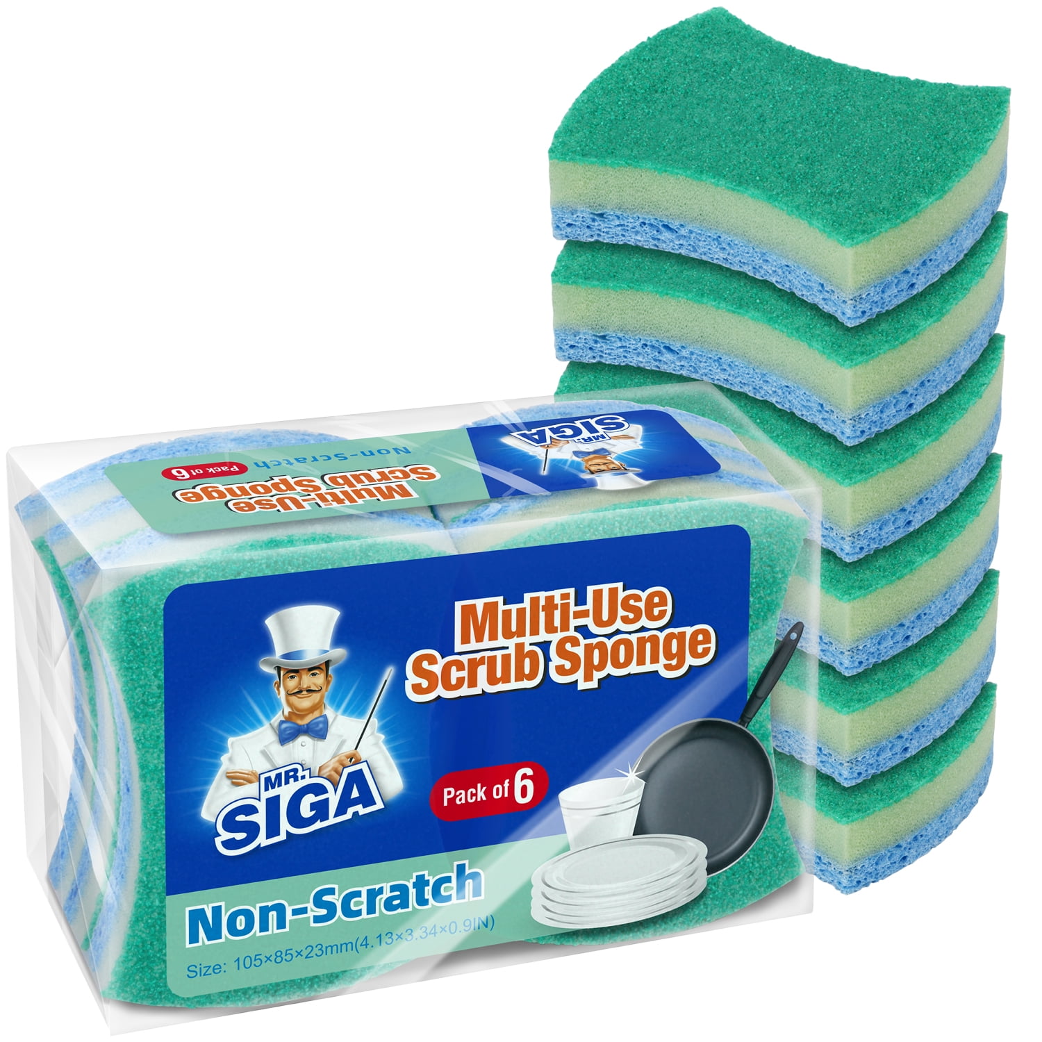 2-Pack Simply Good Damp Dusting PVA Scrub Sponges
