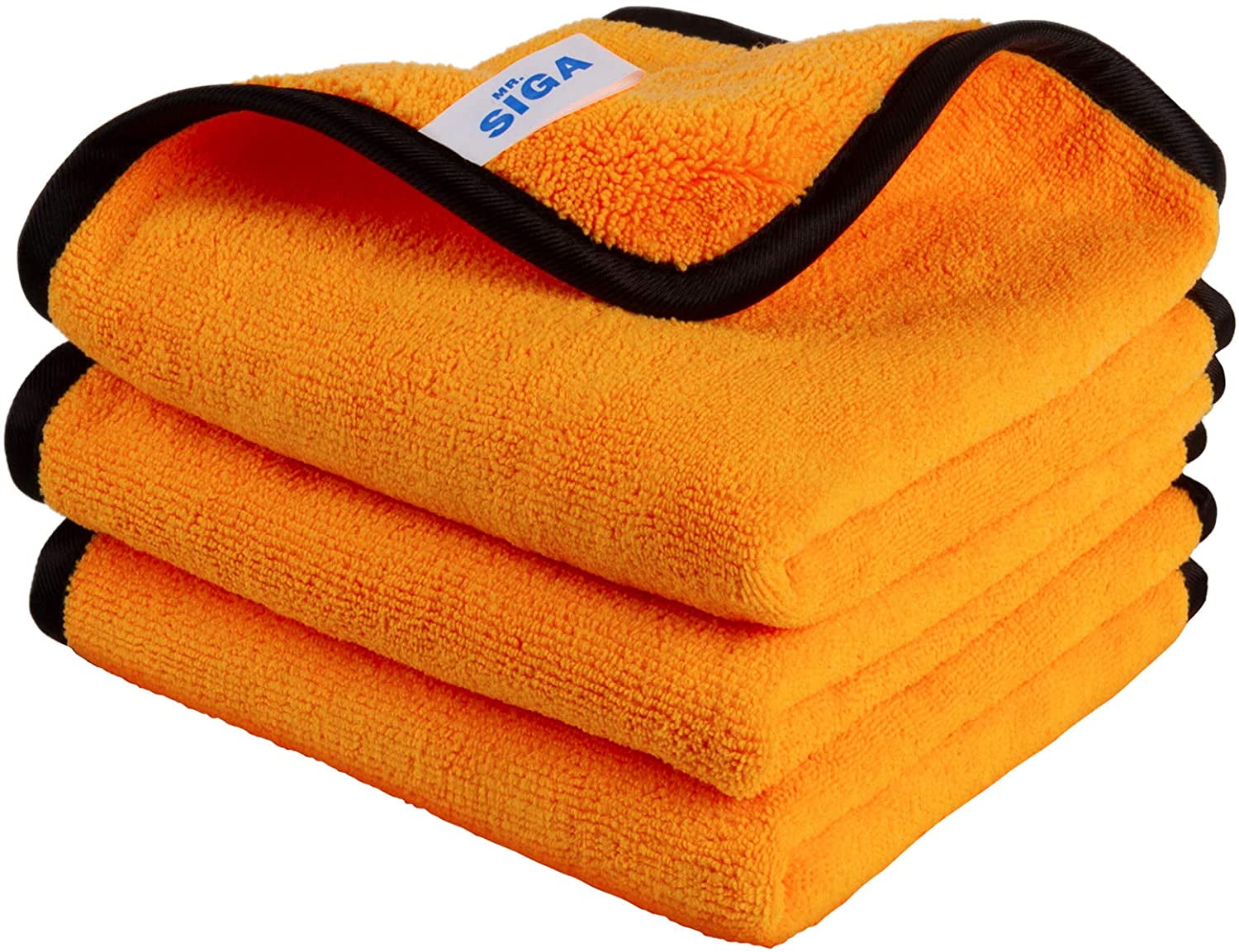 Chemical Guys MIC34703 - Happy Ending Ultra Edgeless Microfiber Towel - 16in x 16in - Black - 3 Pack (P16)
