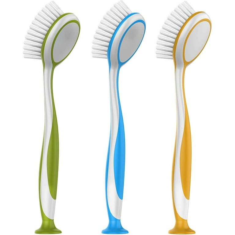 MR.SIGA Round Dish Brush, Size: Dia 5.5 x 25cm - Set of 3