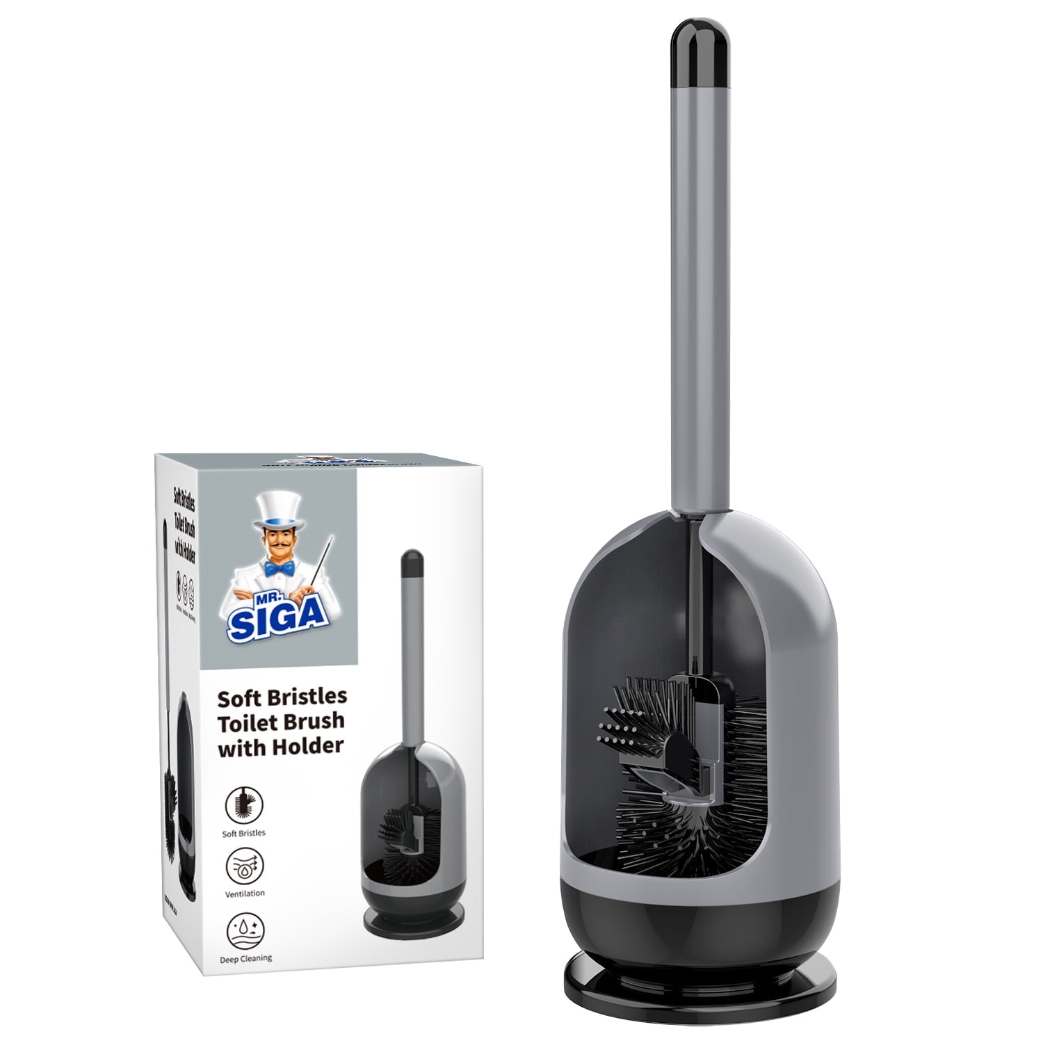 Customer reviews for MR.Siga Toilet Bowl Brush and Holder for