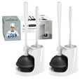 thumbnail image 1 of MR.Siga Toilet Plunger and Bowl Brush Combo for Bathroom Cleaning, White, 2 Pack, 1 of 10