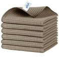 thumbnail image 1 of MR.Siga Waffle Pattern Cleaning Cloths, Reusable Absorbent Microfiber Cleaning Towels, Ultra Soft Microfiber Kitchen Cleaning Rags, 6 Pack, Sandy Brown, 12.6 x 12.6 inch, 1 of 8