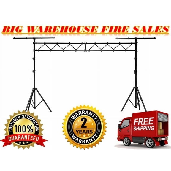 MR TRUSS Pro Audio DJ Portable Light Lighting Fixture T Bar Stands 10' Truss