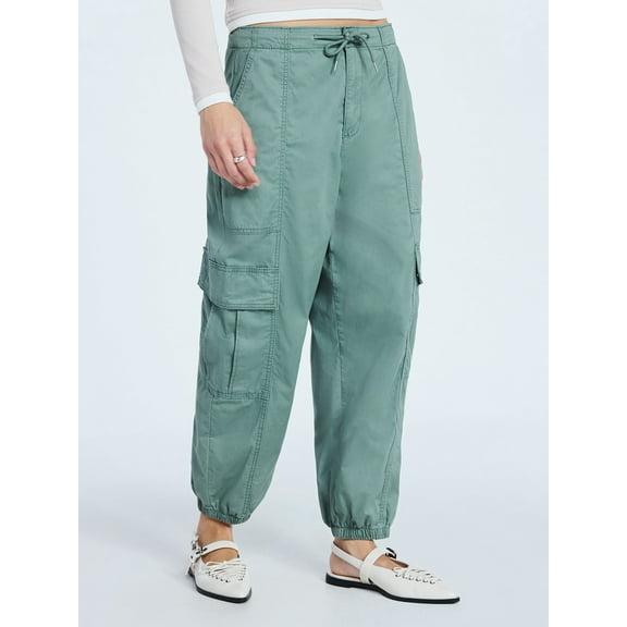 Scoop Women’s and Women's Plus Cotton Utility Jogger Pants, Sizes XS-4X