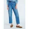 thumbnail image 1 of Free Assembly Women's Cropped Straight Leg Utility Jeans, 28” Inseam, Sizes XS-XXL, 1 of 5