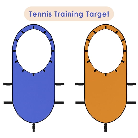 MR's Large Pop Up Tennis Targets - 55'x25', w/Advanced Training Rings, Tennis Serve Training Aid, Pack of 2