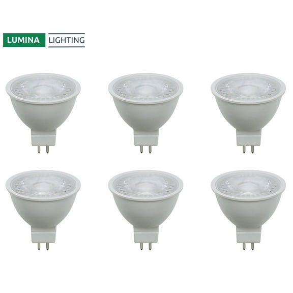 MR16 5W LED Bulb (6 Pack) 5W Bi-Pin LED Light Bulb Landscape Light Bulb, Dimmable, Shatterproof, Dustproof - AC/DC 12 Volt 3000K Warm White, 500 Lumens | MR16 5W LED Bulb