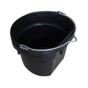 MR18QR-FSB-BLK 18 Quart Rubber Flat Bucket