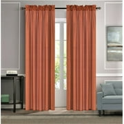 SAMIMPORT-2011 MR2 yellow 2 piece rod pocket faux silk window curtain treatment set of two 2 solid semi sheer panels 55" wide x 63" long each