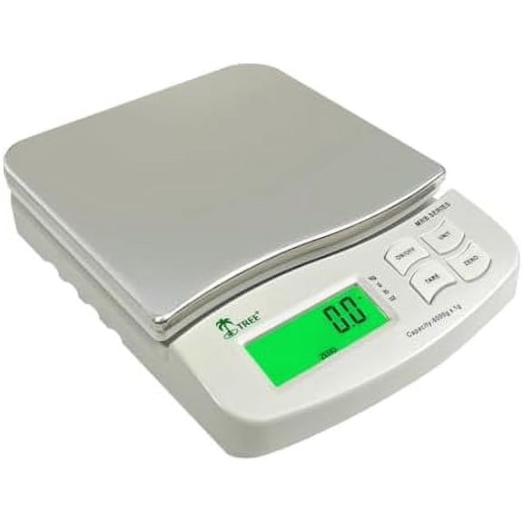 MRB-1200 Mid Resolution Balance Scale - 1200g x 0.1g - LCD Display, Stainless Steel Platter, Ideal for Weighing Powders, Herbs, Jewelry & Small Items$$Office