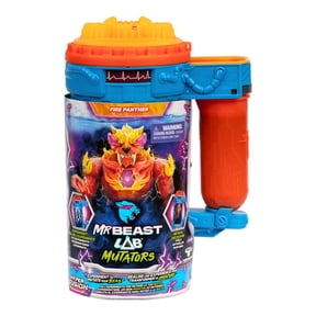 MrBeast Lab Hyper Fusion Mutators, Experiment & Create the Fire Panther, Over 20 Points of Articulation, Collect All 3, Ages 5+