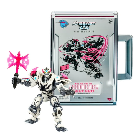 MrBeast Lab Platinum Series 6.5” Tiger Or Panther Collector Figure, Extreme Detailing, Premium Packaging, 35 Points Of Articulation, Ages 5+