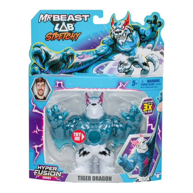 MrBeast Lab Hyper Fusion Tiger Dragon 5 Inch Stretchy Hero,Stretch